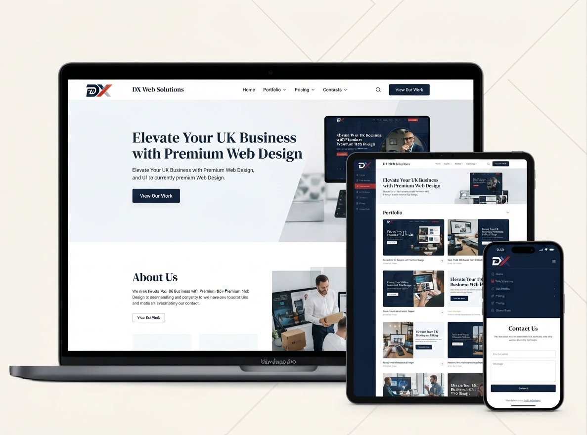 DX Web Solutions Website Mockup
